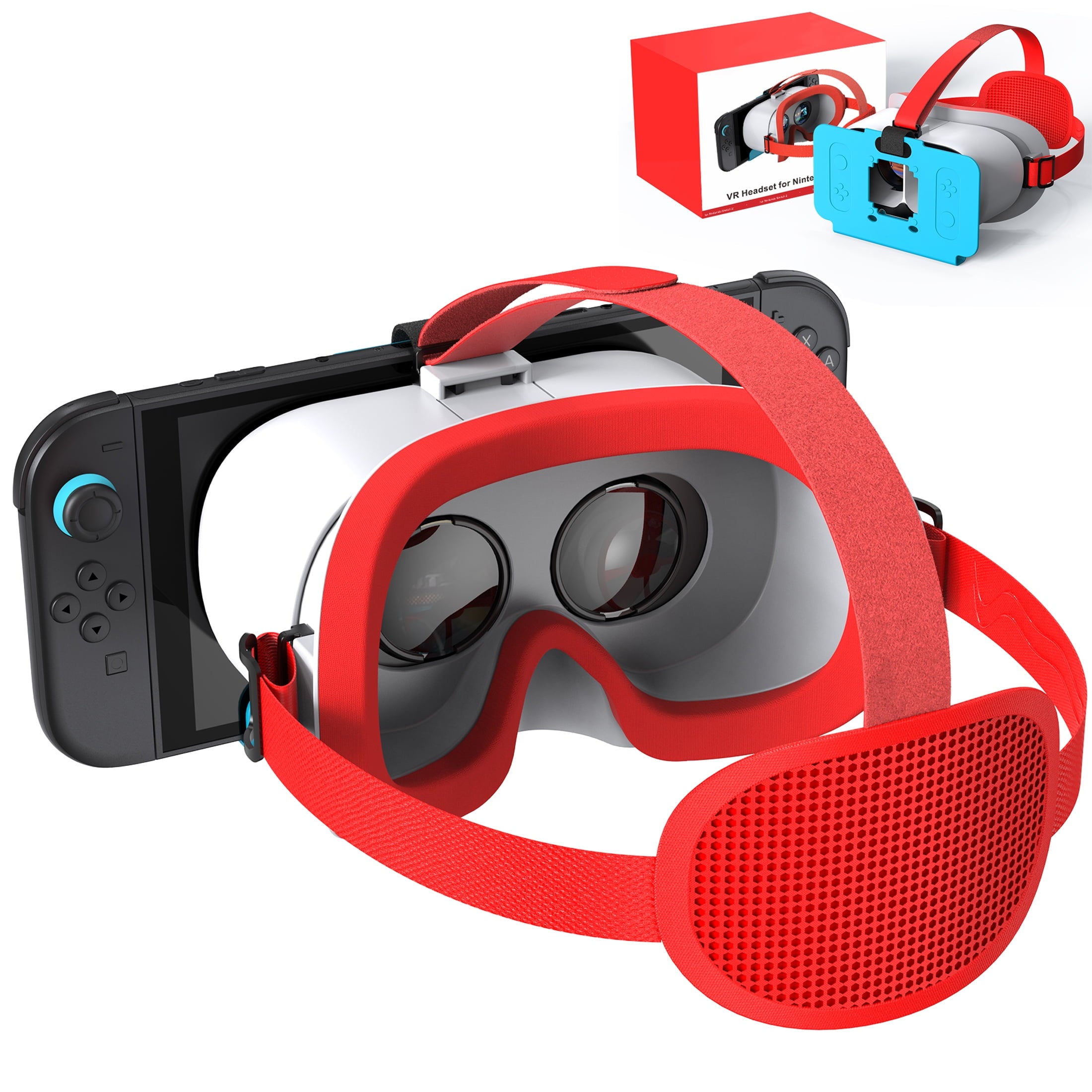 Prociv Newest VR Headset for Nintendo Switch2 Model, 3D VR Glasses with Adjustable Lens for Virtual Reality Gaming Experience, Switch VR Labo Goggles Headset for Nintendo Switch2(White Blue)