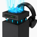 Auto Cooling Fan for Xbox Series X, Cooling System Compatible with Xbox Series X Console Accessories, Automatic Fan Speed Adjustable by Temperature, USB Ports & Headset Holder(Black)