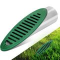 Yard Drain Emitter, 4in Green Angled Drainage Grate Yard for Sump Pump Discharge&Downspout Extensions,Angled Slope Pipe Grate for 4-Inch Connection,Reduce Stagnant Water