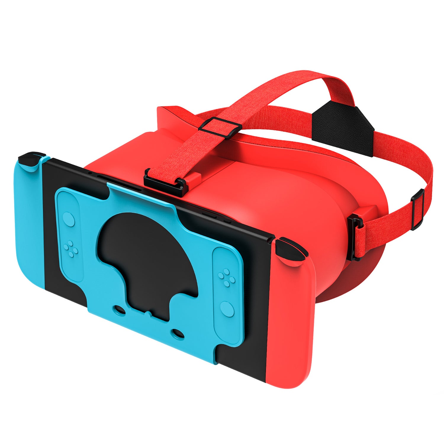 Wiher Newest VR Headset for Nintendo Switch & Switch OLED Model, 3D VR Glasses with Adjustable Lens for Virtual Reality Gaming Experience, Switch VR Labo Goggles Headset for Nintendo Switch(Red)