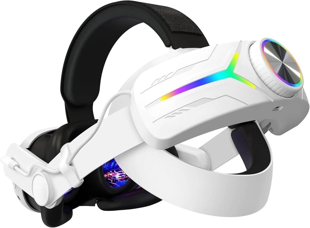 RGB Comfort Battery Head Strap 8000mAh Compatible with Meta Quest 3/Quest 3S Accessories,Battery Pack Elite Strap Replacement for Enhanced Support and Extend Playtime in VR