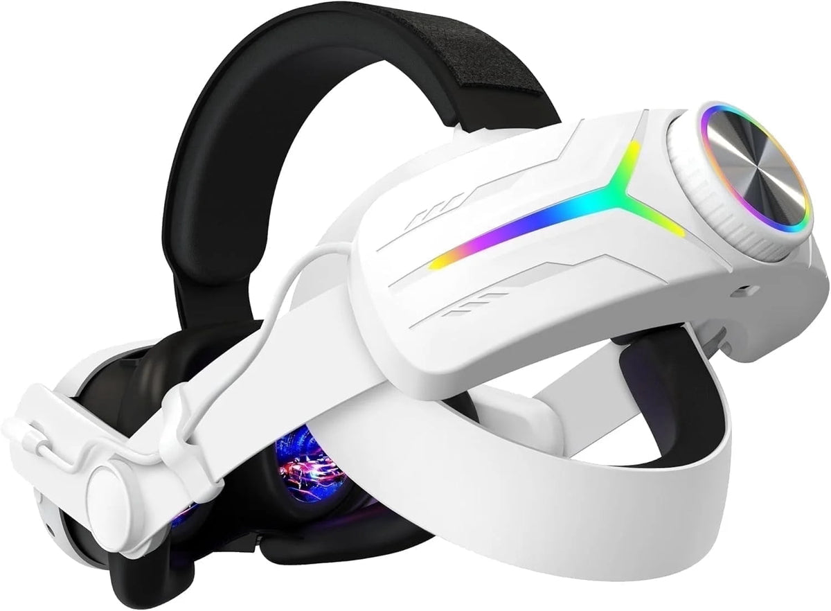 RGB Comfort Battery Head Strap 8000mAh Compatible with Meta Quest 3/Quest 3S Accessories,Battery Pack Elite Strap Replacement for Enhanced Support and Extend Playtime in VR