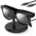Charging Station for Meta Wayfarer/Skyler/Headliner, Portable Charging Dock Compatible with Oakley Meta HSTN, Travel Charging Stand with Cable, LED Indicator,Black