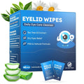 60PCS Tea Tree Oil Eyelid Wipes,Individually Wrapped Eye Lid Cleaning Wipes，Soothing For Sensitive Eyes, Stay Hydrated Lid Wipe