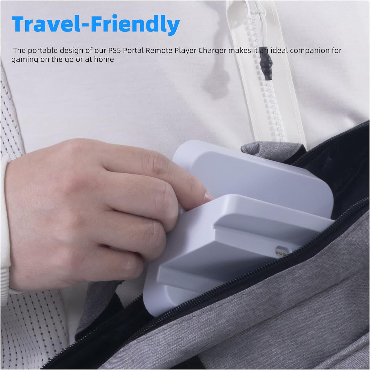Prociv Charging Station for Playstation Portal Remote Player, for PS Portal Charger Dock Stand with Type C Plug, for Playstation 5 PS5 Portable Accessories Stand Charger Station, White