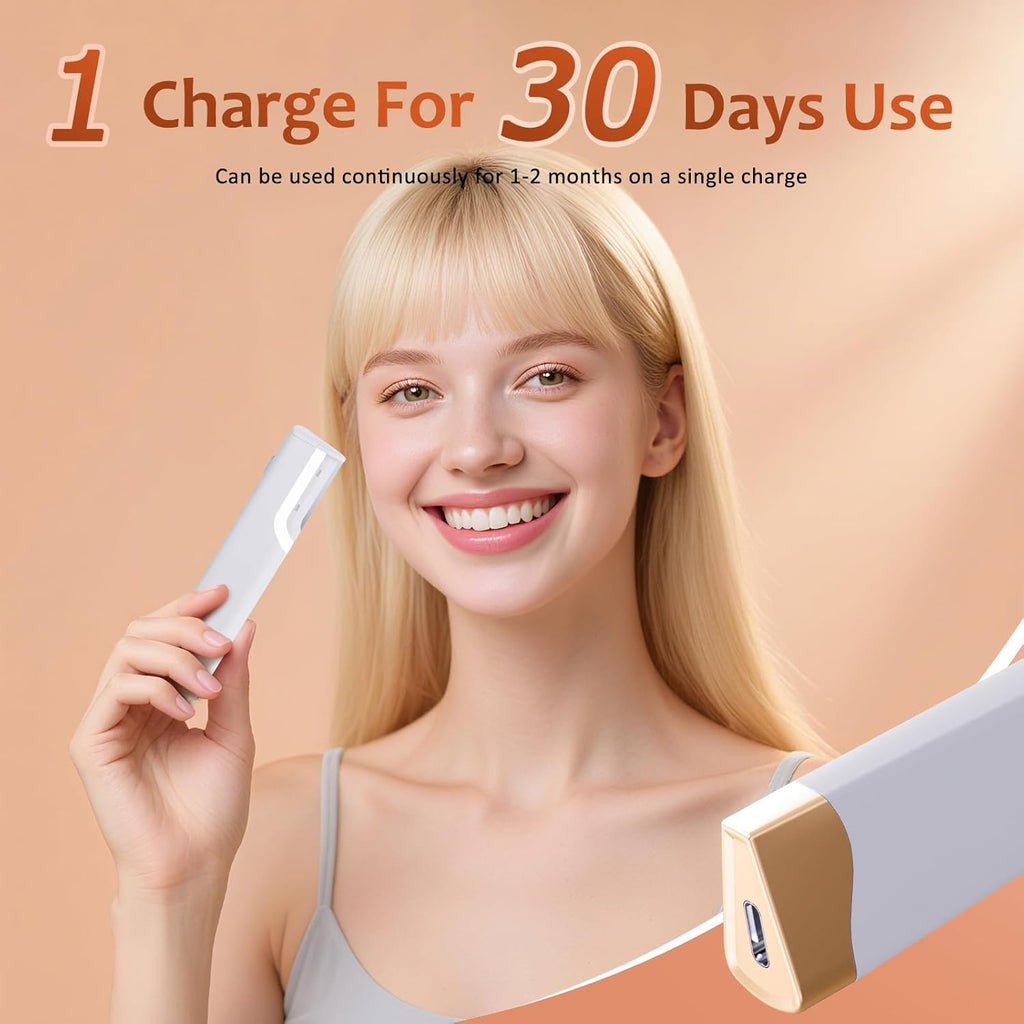 Electric Dermaplane Razor for Face with LED Light, Mini Sonic Dermaplaning Tool Kit for Women with 5 Replace Blades 3 Speeds Facial Peach Fuzz Exfoliation & Hair Removal At Home