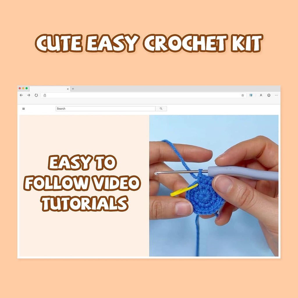 Wiher Crochet Kit for Beginners, Crochet Starter Kit for Adults and Kids Complete Knitting Kit to Make 3 PCS Animals, Learn to Crochet with Step-by-Step Instruction and Video (Penguin+Frog+Owl)