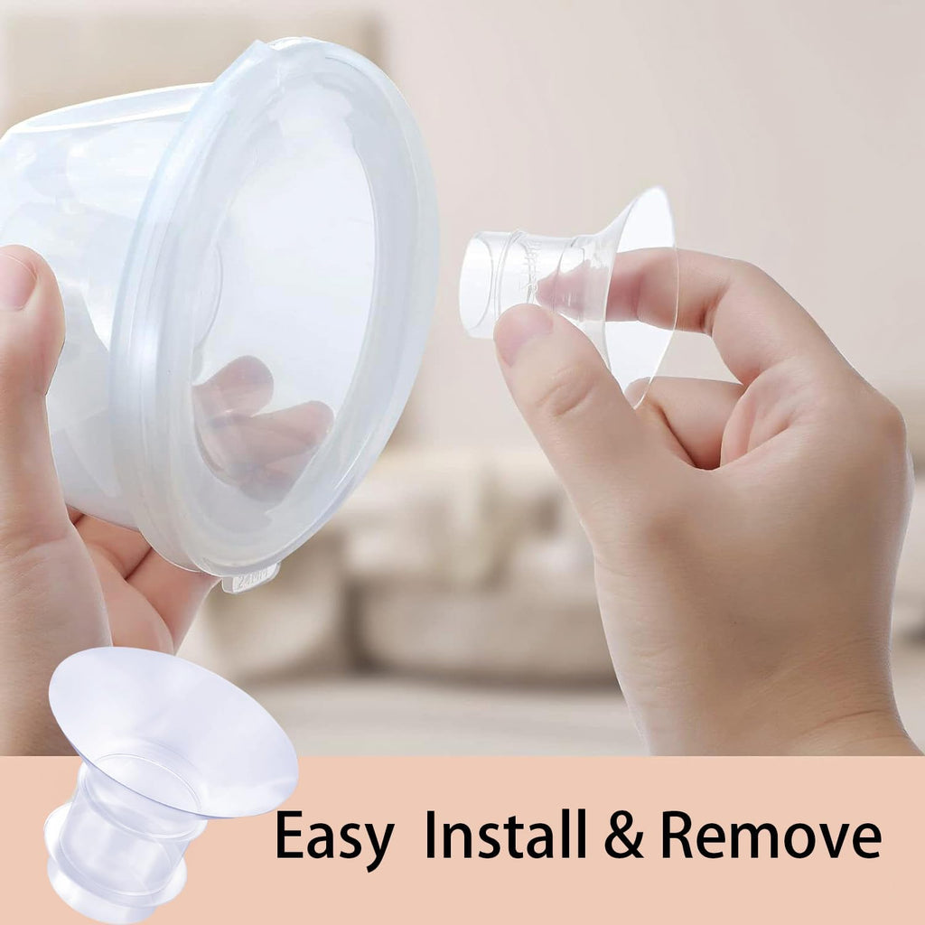 Prociv 14Pcs Flange Inserts 13/15/17/19/21mm Compatible with Momcozy S12/S12pro/S9/S9 Pro, for TSRETE/Spectra/Medela 24mm Shield/Flange, Including Duckbill Valve & Silicone Diaphragm