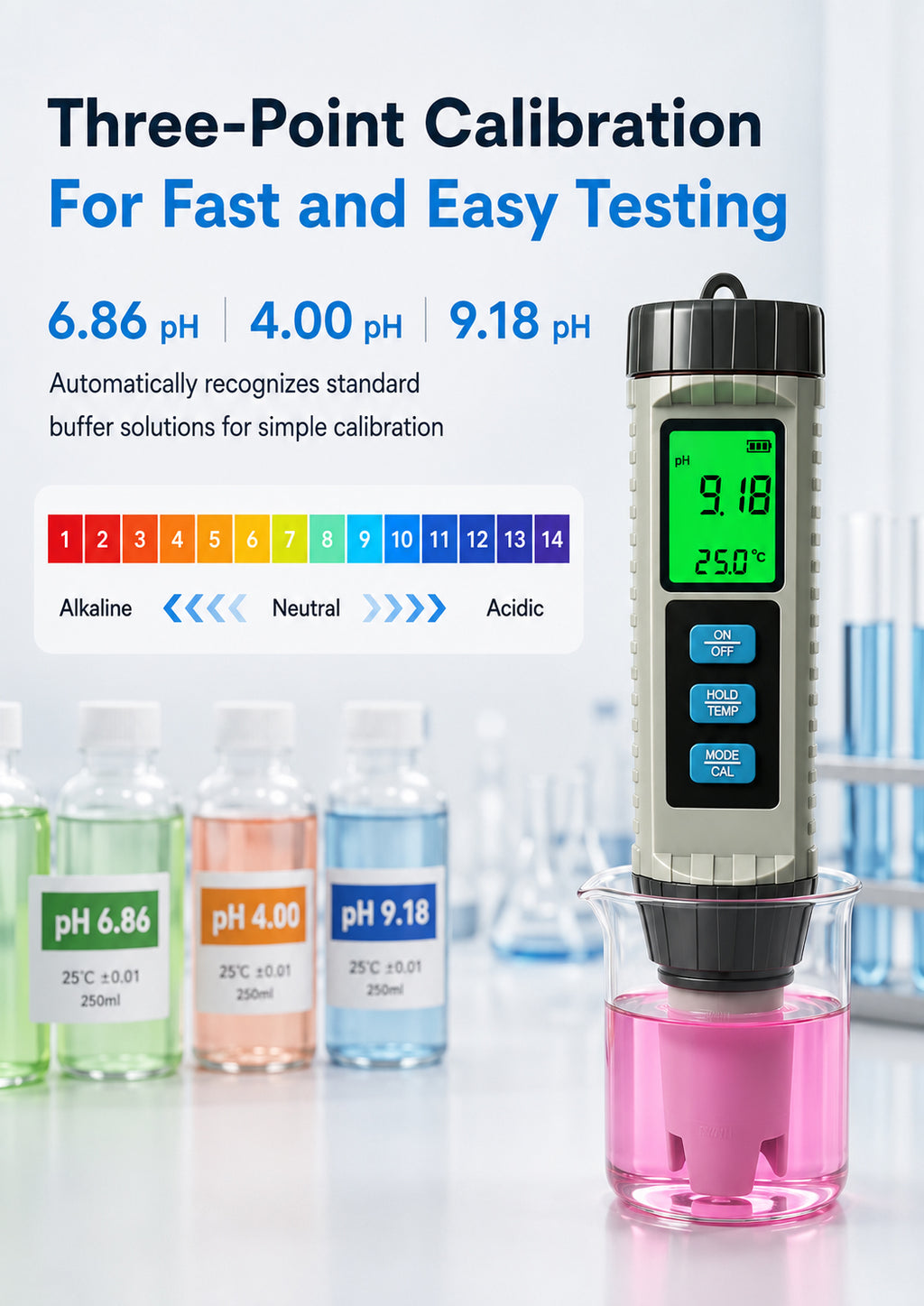 Wiher Pool Salt Tester, 8 in 1 Pool Salt Tester for Water PH / TDS / EC / SALT / TEMP/CL/S.G/ ORP Meter with ATC, for Household Drinking Water Pool Spas Fish Tank
