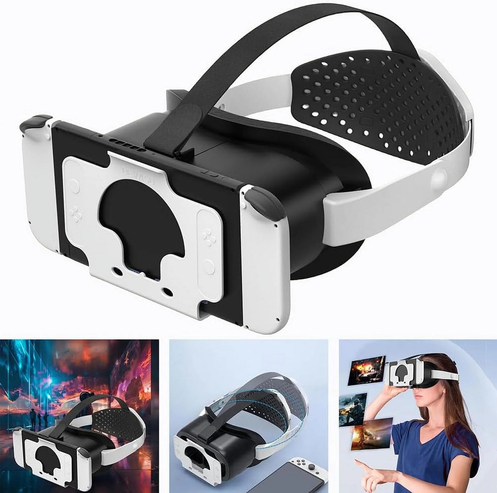 Newest VR Headset for Nintendo Switch & Switch OLED Model, 3D VR Glasses with Adjustable Lens for Virtual Reality Gaming Experience, Switch VR Labo Goggles Adjustable Headset for Nintendo Switch