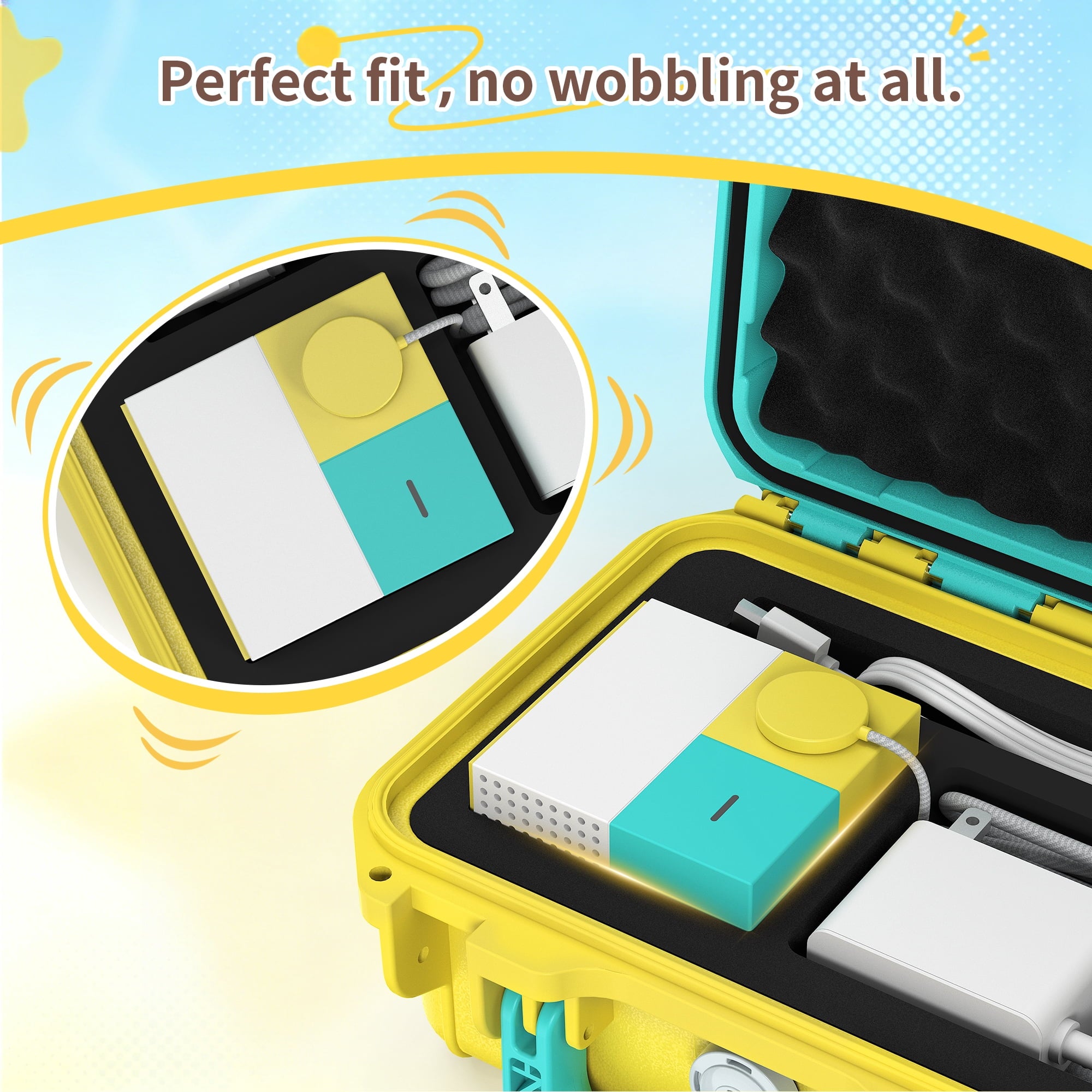 Travel Case for Nex Playground Active Play System, Hard Carrying Storage Bag for Indoor Family Game Console with Handle, Nex Game Play System Accessories Organizer