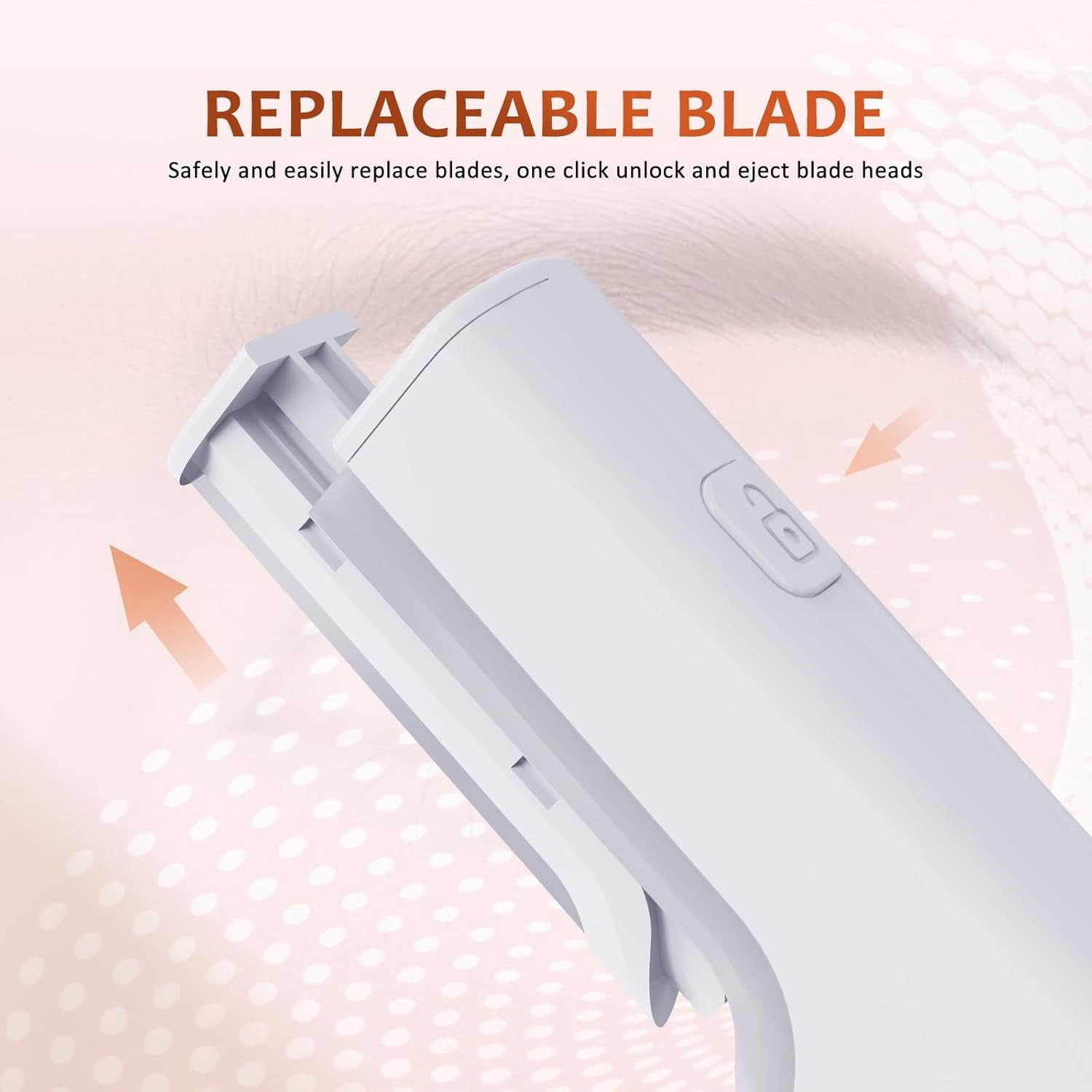Electric Dermaplane Razor for Face with LED Light, Mini Sonic Dermaplaning Tool Kit for Women with 5 Replace Blades 3 Speeds Facial Peach Fuzz Exfoliation & Hair Removal At Home