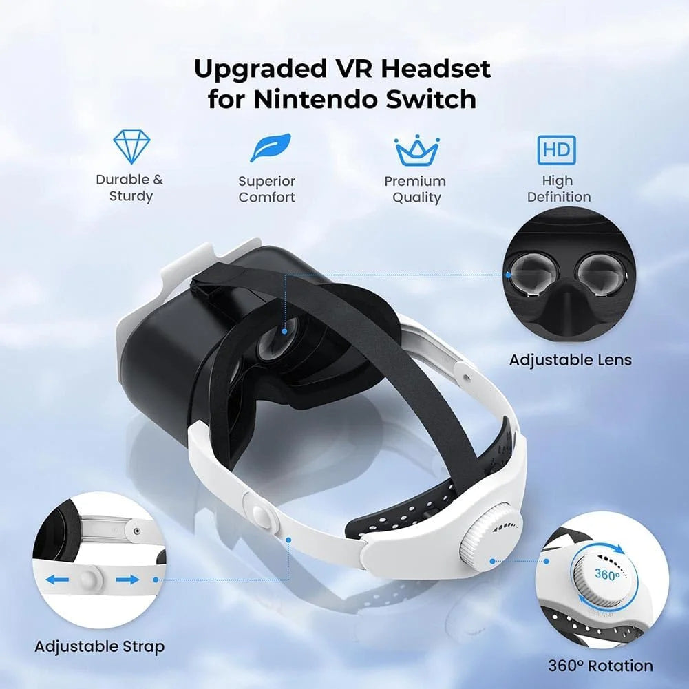Newest VR Headset for Nintendo Switch & Switch OLED Model, 3D VR Glasses with Adjustable Lens for Virtual Reality Gaming Experience, Switch VR Labo Goggles Adjustable Headset for Nintendo Switch