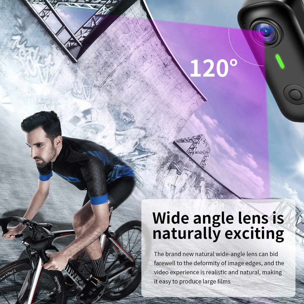 Mini Body Camera, Wearable Action Body Cam with Audio & Video- Thumb Hands Free Waterproof Recording Wearable Cameras - for Work Travel Pet Walk Swim(Black)