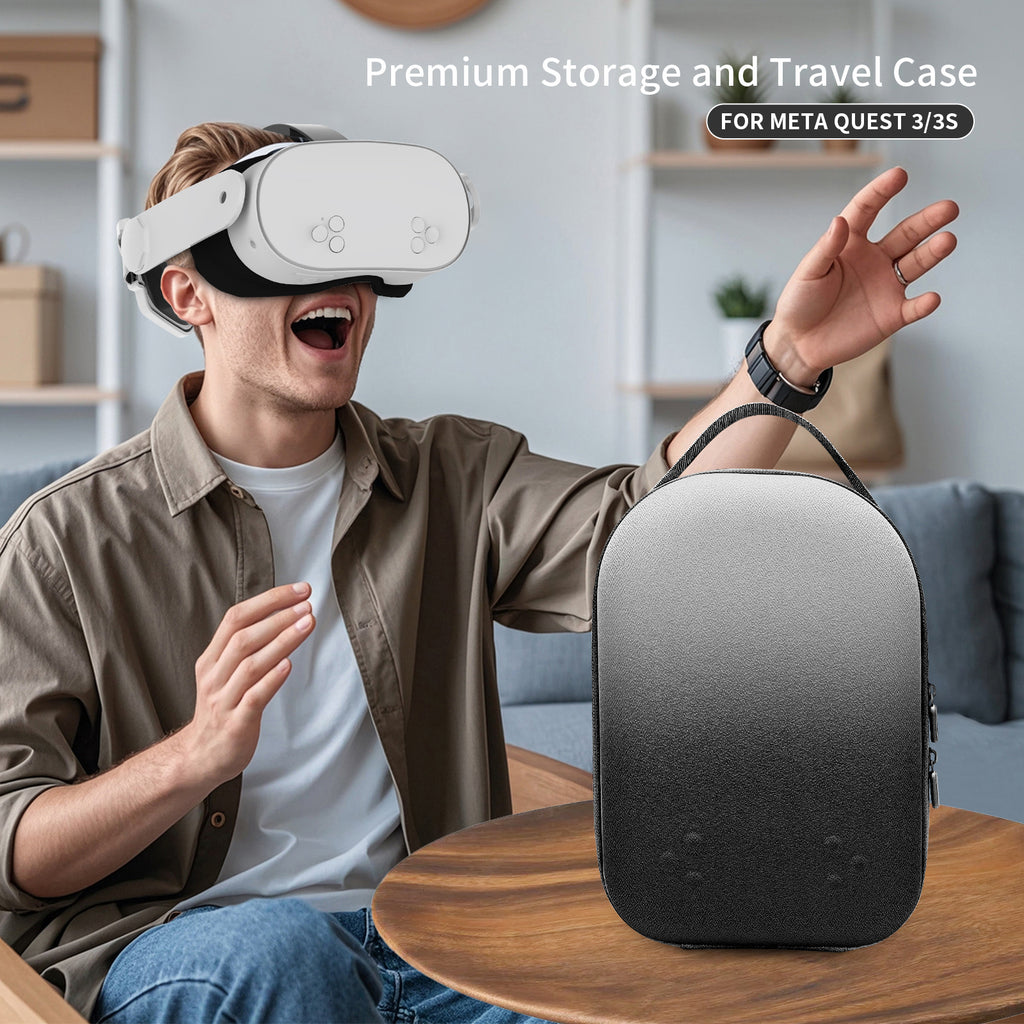 Hard Carrying Case Compatible with Oculus Meta Quest 3S/Quest 3/Quest 2 Official Original/Elite Strap Version VR Headset and Touch Controller Accessories, Suitable for Travel and Home Storage