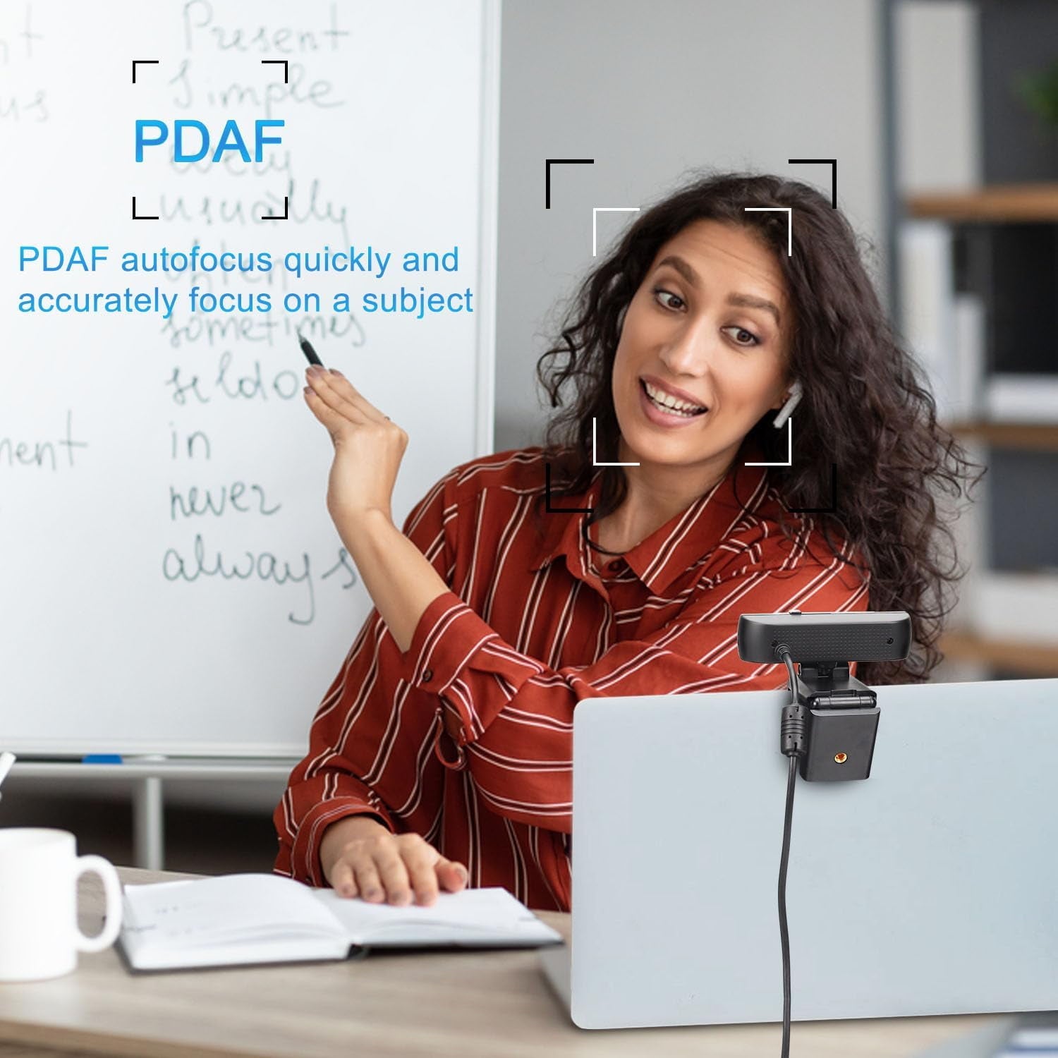 4K Webcam for PC Webcam with Microphone 4K UHD Video Calling Computer Camera with Privacy Cove for Computer/Laptop/Desktop Dual Noise-Canceling Microphones