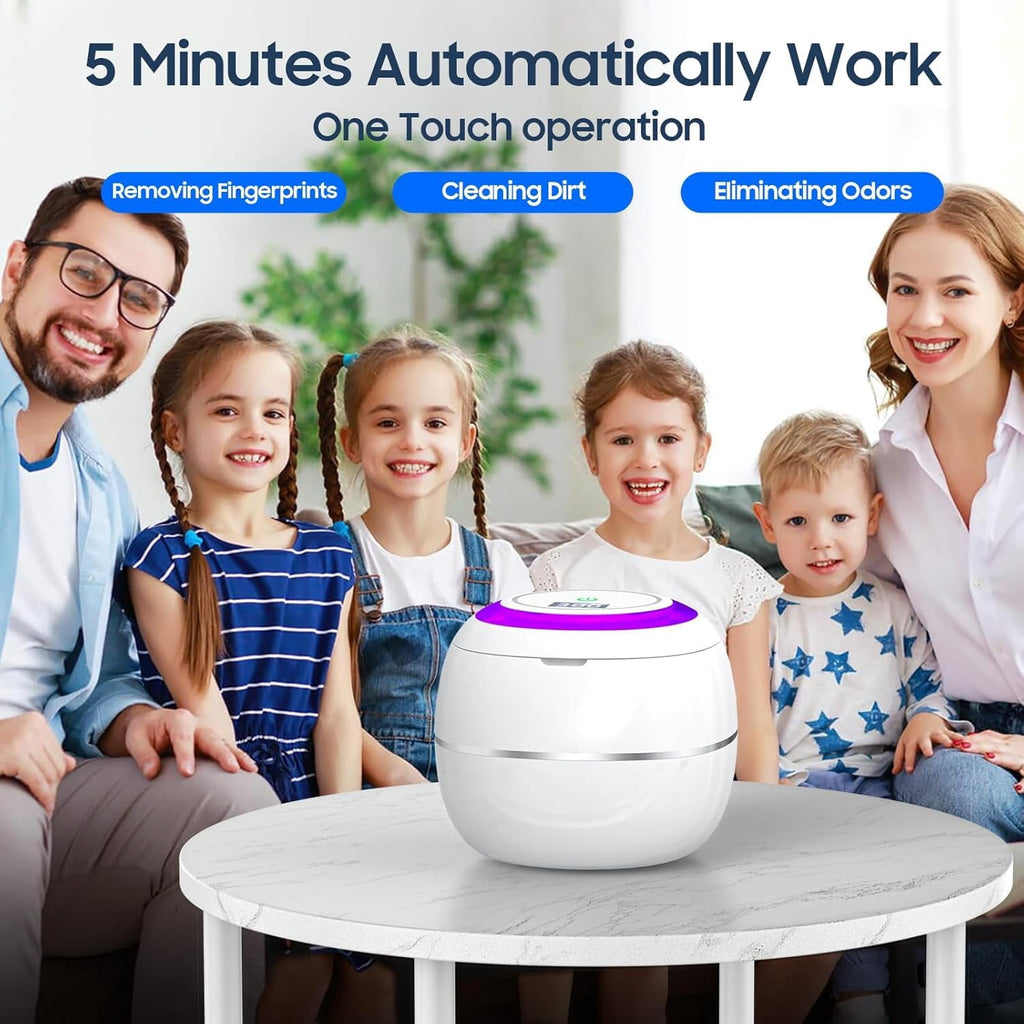 Prociv 2026 Ultrasonic Cleaner for Dentures 30W Professional Retainer Cleaner Machine for Aligner Retainer Toothbrush Head Jewelry Diamonds Home or Travel Use