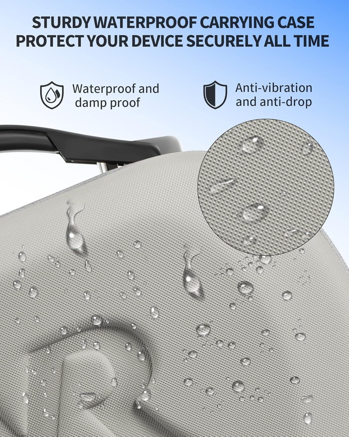 Carrying Case for Meta Quest 3S/Quest 3/Oculus Quest 2/Pico 4/Quest Pro/Vision Pro Portable Travel Case for Controllers and Other Accessories Waterproof Shockproof Portable Bag with Mesh Pocket