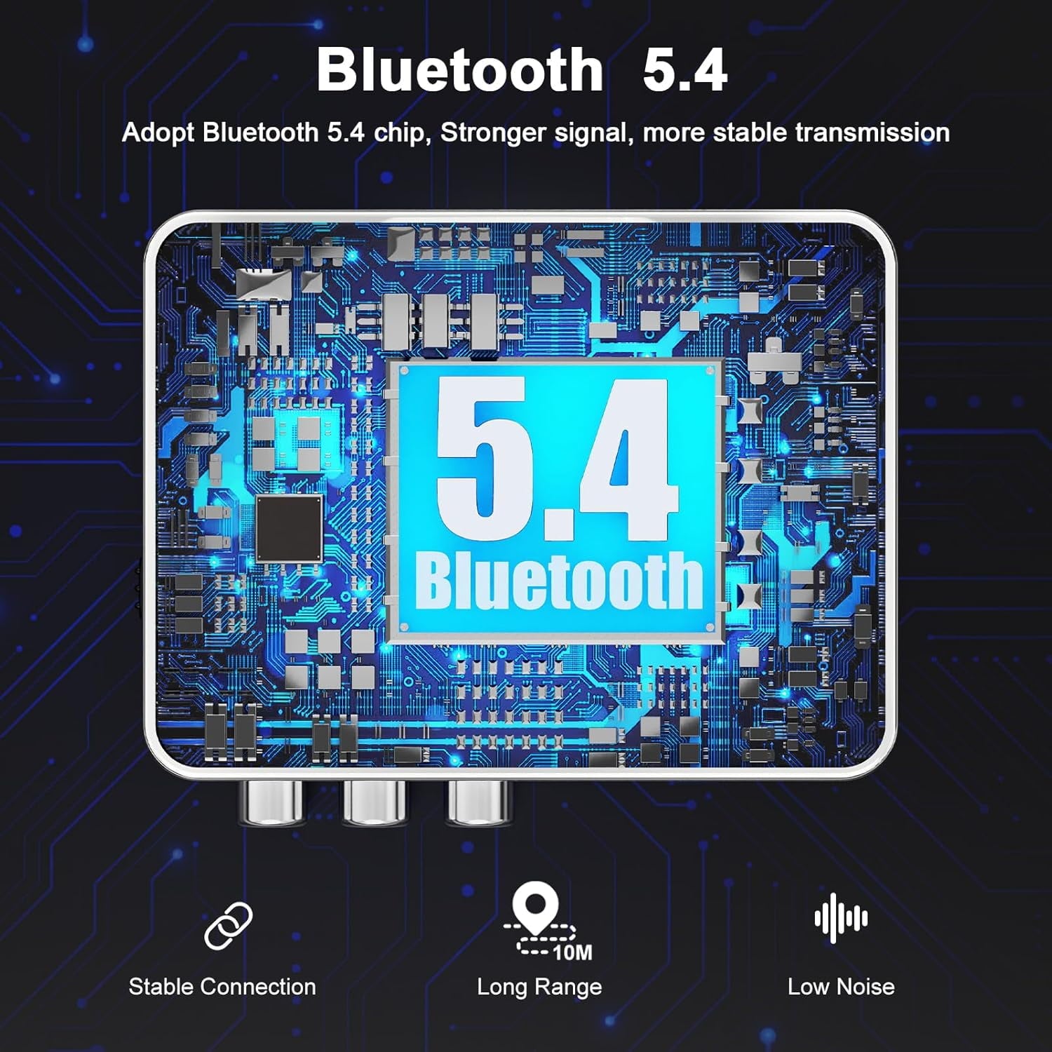 Bluetooth Audio Adapter Bluetooth 5.4 Transmitter Receiver Support U Disk TF Cards Optical/RCA/Aux LED Display Bluetooth Receiver for TV Home Stereo Adapter