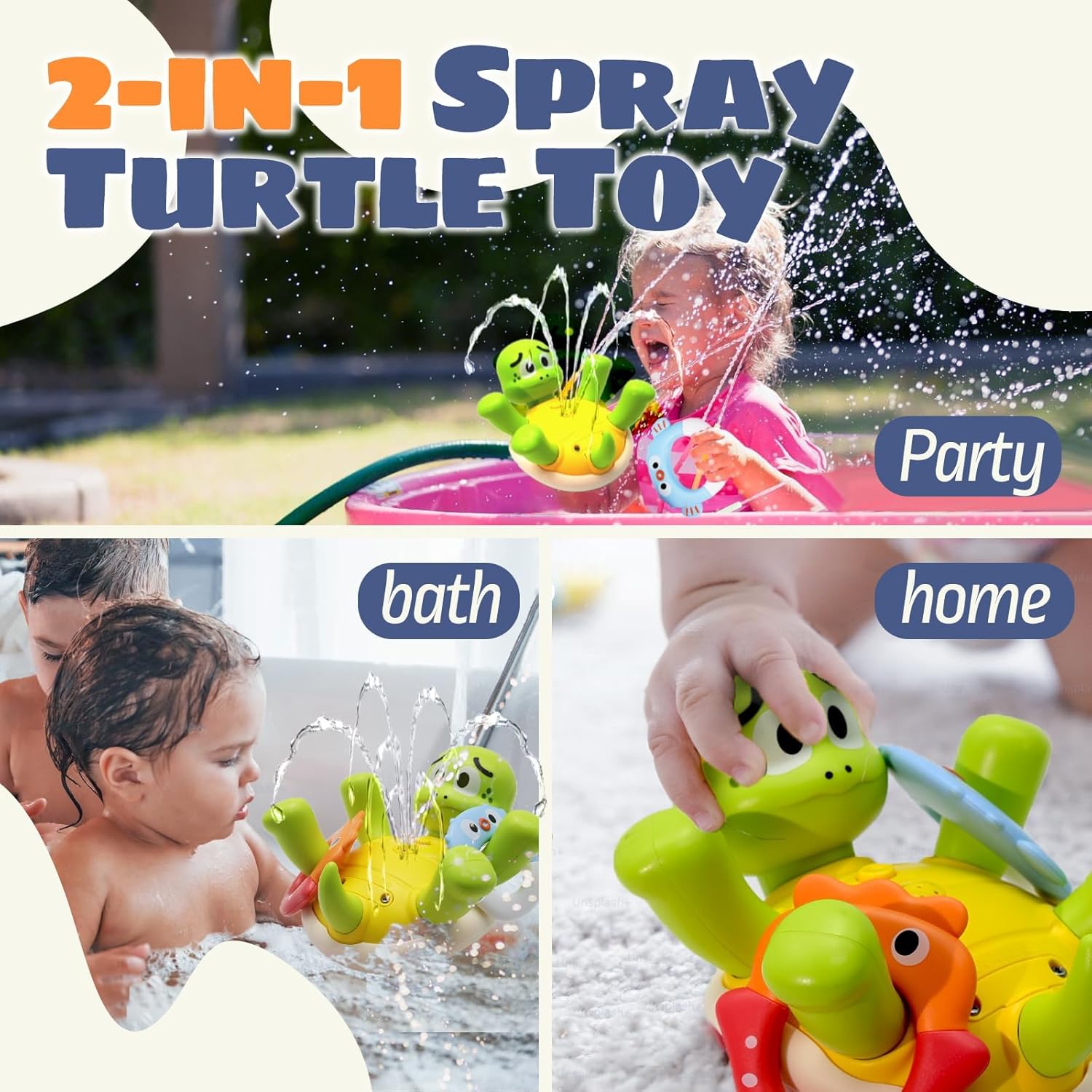 Baby Bath Toys Toddler Bathtub Toy Turtle Sprinkler Sprinkler Swimming Turtle Water Toys Bathtub Water Toys Birthday Gifts for Kids Bath Pool Water Spray Toys for Babies Toddlers 3-8
