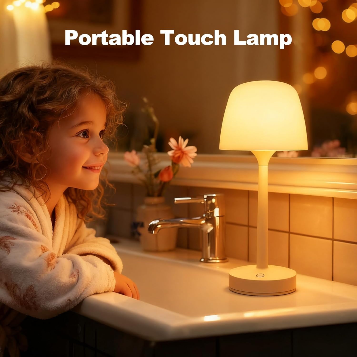 Dual-Mode Ambient Lamp Waterproof Shower Lamp with 16 Color Ocean Wave Projector Rechargeable Shower Light with Touch & Remote Control Cordless Light for Inside Shower/Bathtub