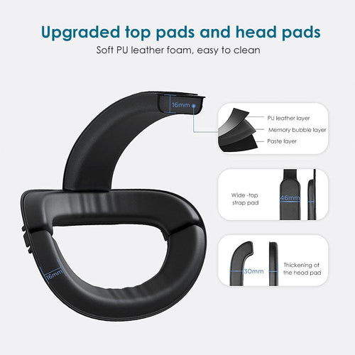 Battery Head Strap for Meta Oculus Quest 2 Extend Playtime Adjustable Strap with Thickened Pad for Enhanced Support for VR Accessories Fast Charging 8000mAh Battery