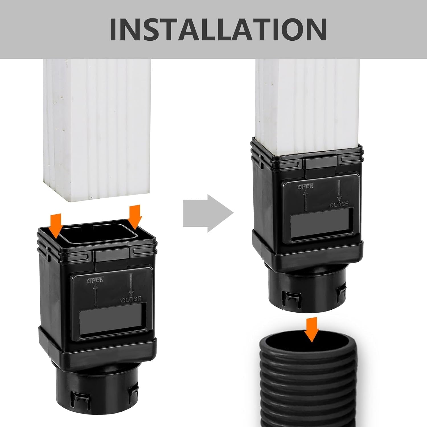 Downspout Filter 2 Pack Downspout Leaf Filter Gutter Downspout Screen 2 ×3 and 3 ×4 Drainpipe Filter Downspout Cleanout Leaf Removers Brown