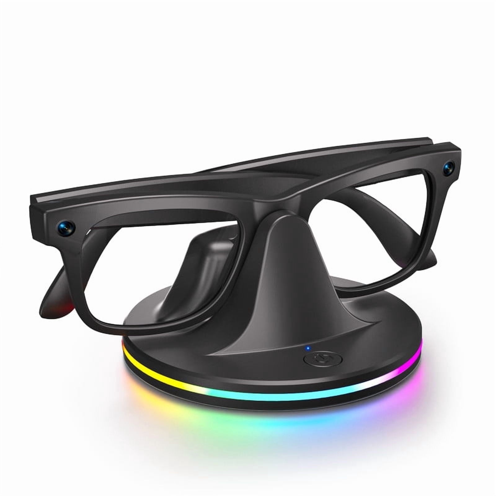 Charging Station for Meta Wayfarer/Skyler/Headliner Portable Charging Dock Compatible with Oakley Meta HSTN RGB Travel Charging Stand with Cable LED Indicator