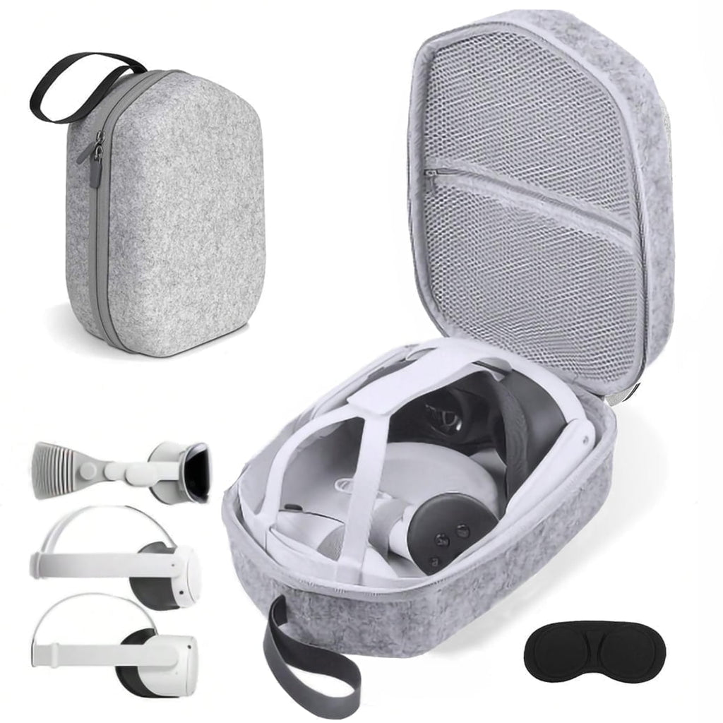 Hard Carrying Case for Meta Quest 3 / Quest 2 Lightweight Full Protection Storage Bag Fixed Protection for VR Headset Accessories Hard Carrying Case for Travel Home Storage