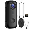 Mini Body Camera Wearable Action Body Cam with Audio & Video- Thumb Hands Free Waterproof Recording Wearable Cameras - for Work Travel Pet Walk Swim(Black)