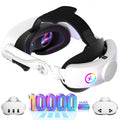 RGB Battery Head Strap for Meta Quest 3s/Quest 3 10000mAh Battery Pack Compatible with Oculus Quest 3s/Quest 3 for Extended 8 Hrs of Playtime Adjustable Elite Strap (White)