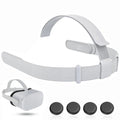 Replacement Head Strap for Meta Quest 2 Original Oculus Quest 2 Comfort Headband 4 Thumbstick Caps Included Adjustable & Breathable Design-VR Head Strap Accessories
