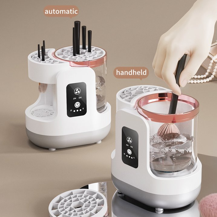 Wiher Electric Makeup Brush Cleaner, Machine With Makeup Brush Dryer-Holder-Portable Automatic USB Cosmetic Brushes Cleaner Tool for All Size Beauty Makeup Brush Set, Contour, Eyeshadow, Blush Brush