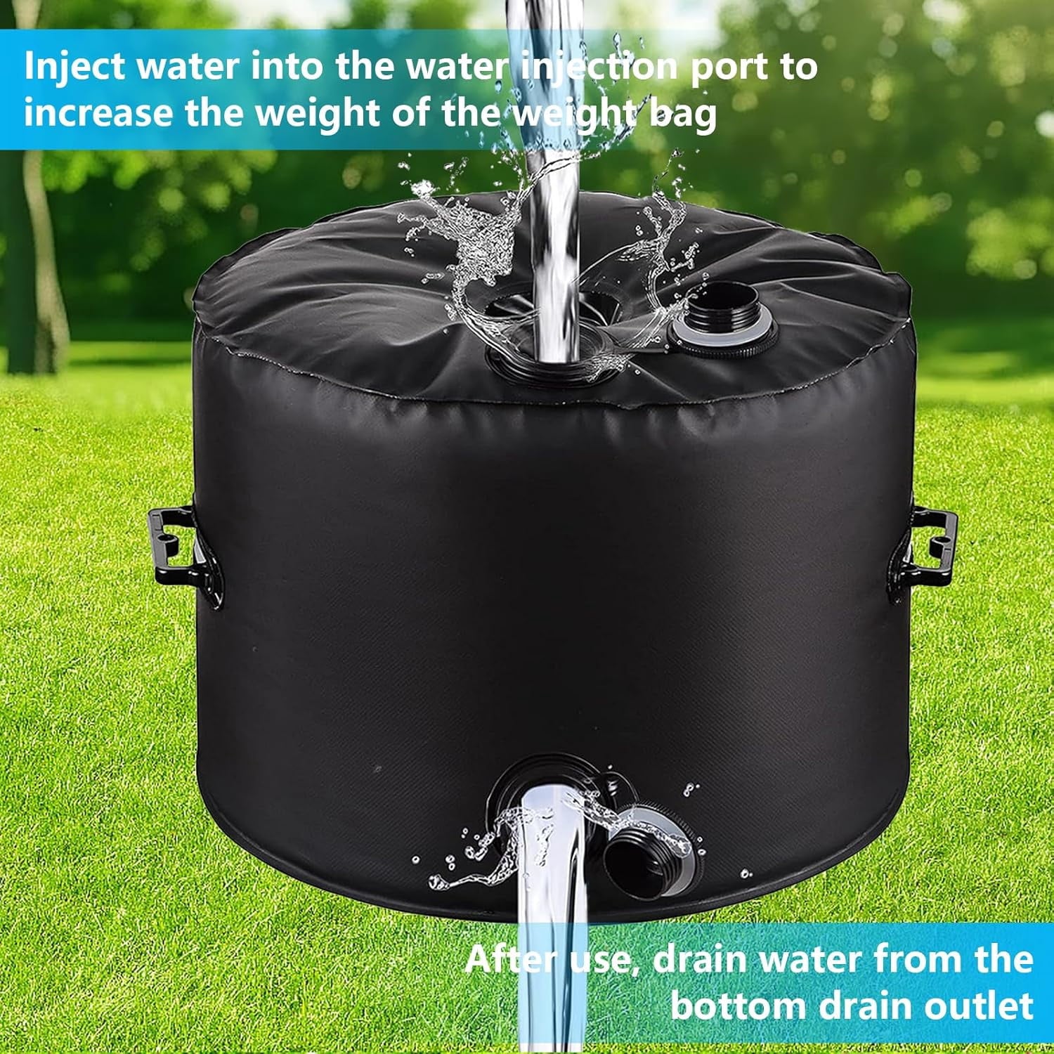 Umbrella Base Weight Water Bag Weatherproof Fillable Heavy Duty Weight Bag for Outside Umbrella Stand Water Weights for Umbrella Stand Furniture Leg Weights Up to 25 lbs