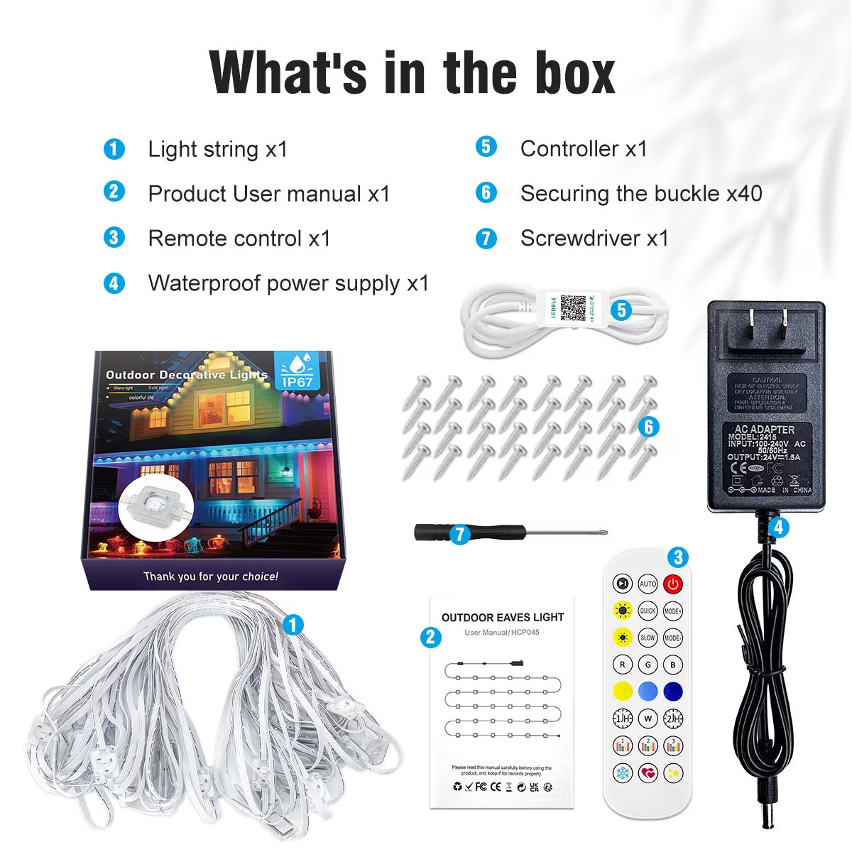 Permanent Outdoor Lights 150ft, Christmas Outdoor Lights Smart RGB+IC App Control with 48 LEDs, LED Eaves Lights IP67 Waterproof, House Roof Outdoor Lighting for Party, Daily, Halloween,Garden