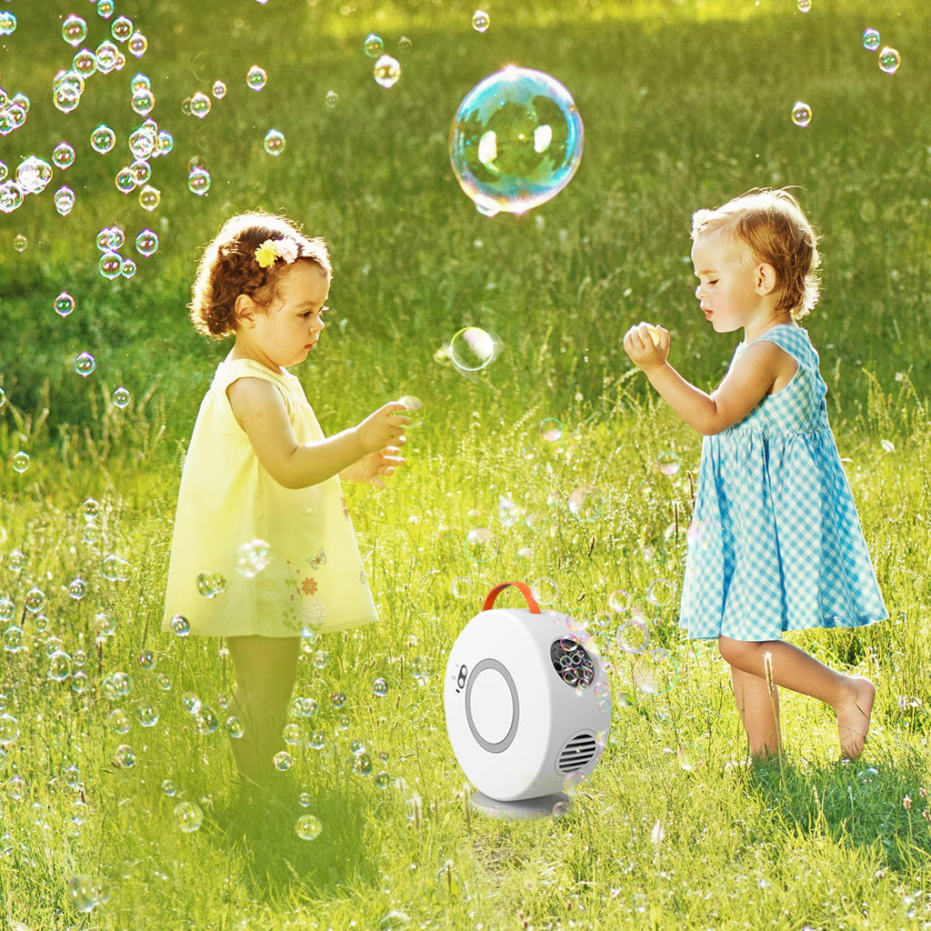Bubble Machine for Kids Automatic Bubble Blower Rechargeable Auto Rotatable Portable Bubble Maker Electric Bubbles Toy Electric Bubbles Toy for 3 4 5 Year Old Outdoor Wedding Party Gifts