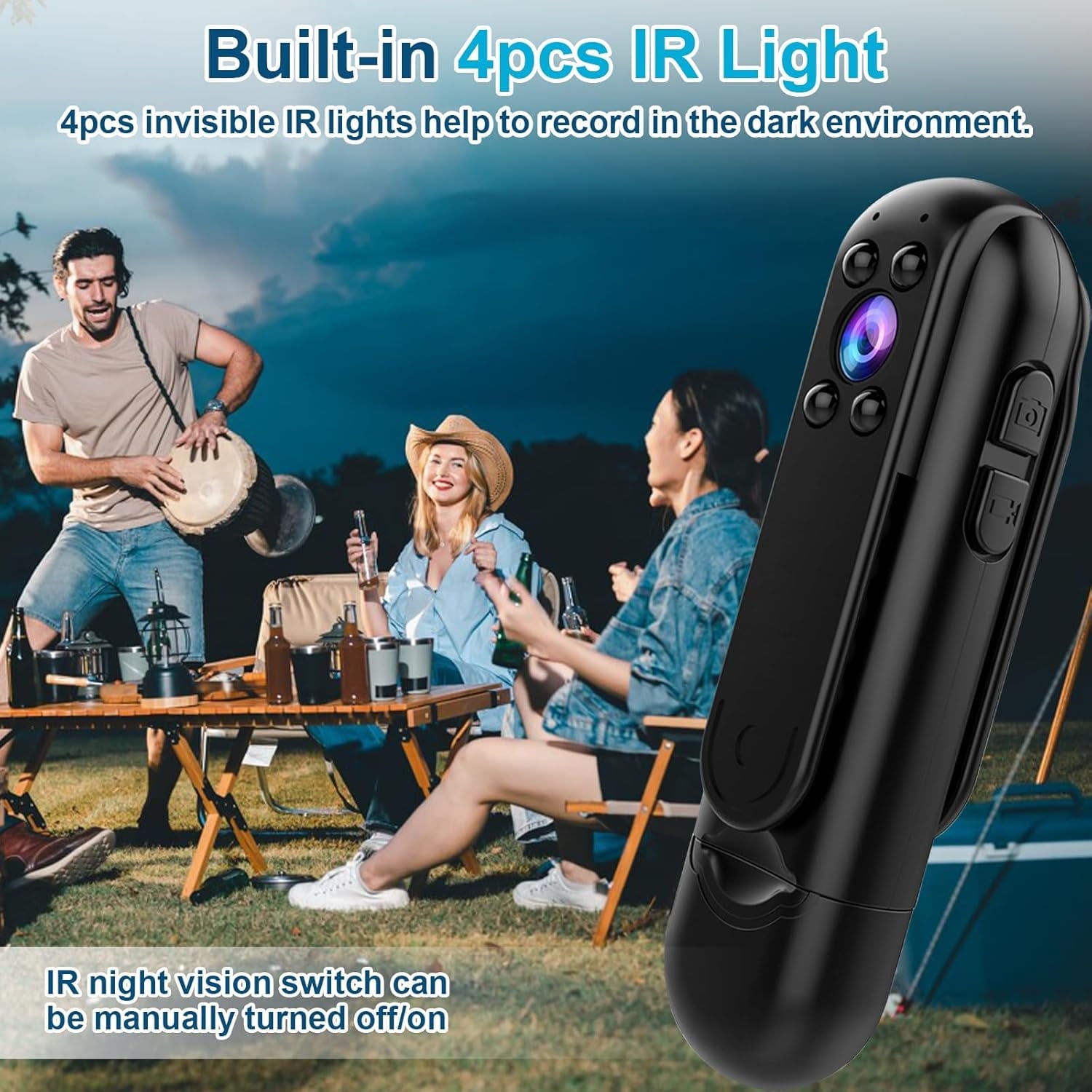 Body Camera 1080P Wearable Personal Portable Cameras Record Mini Body Camera with Audio and Video Recording Pocket Tiny Body Camera for Traveling Walking Cycling Work Records